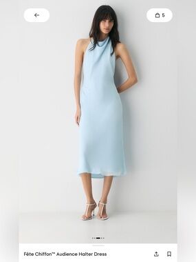 Aritzia Audience Halter Dress — Villa Blue